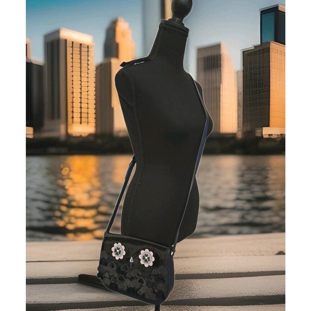 Kate Spade Owl Zibbi Blue Leather Crossbody Bag 9x6.5x2